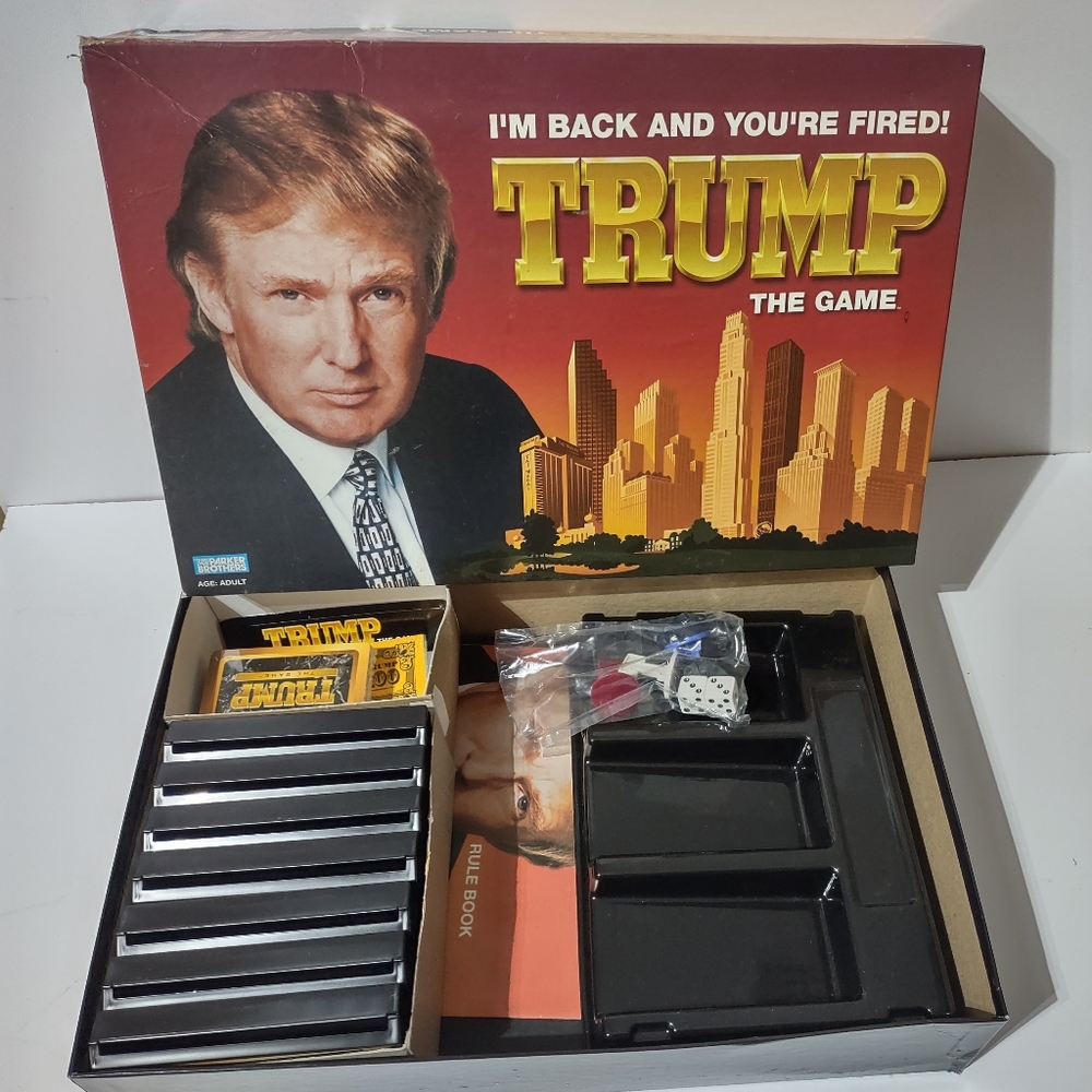 [Donald Trump] "TRUMP THE GAME" Board Game [Parker Brothers] NIB (damage Box)